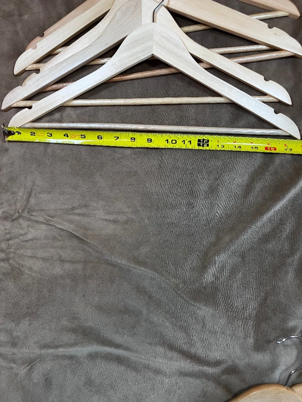 Wood Hangers Set of 7 with slip resistant notch for dresses to suits to blouses